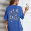 Beautiful Flower Clusters Print Cotton Women T-shirts Casual