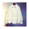 Korean Style New Patchwork Fake Two Pieces Shirts Women