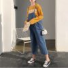 Maternity strap jeans