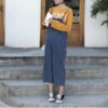 Maternity strap jeans